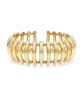 Convex Bar Spring Cuff Bracelet in Gold